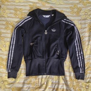 Adidas Black Jacket with White Accents